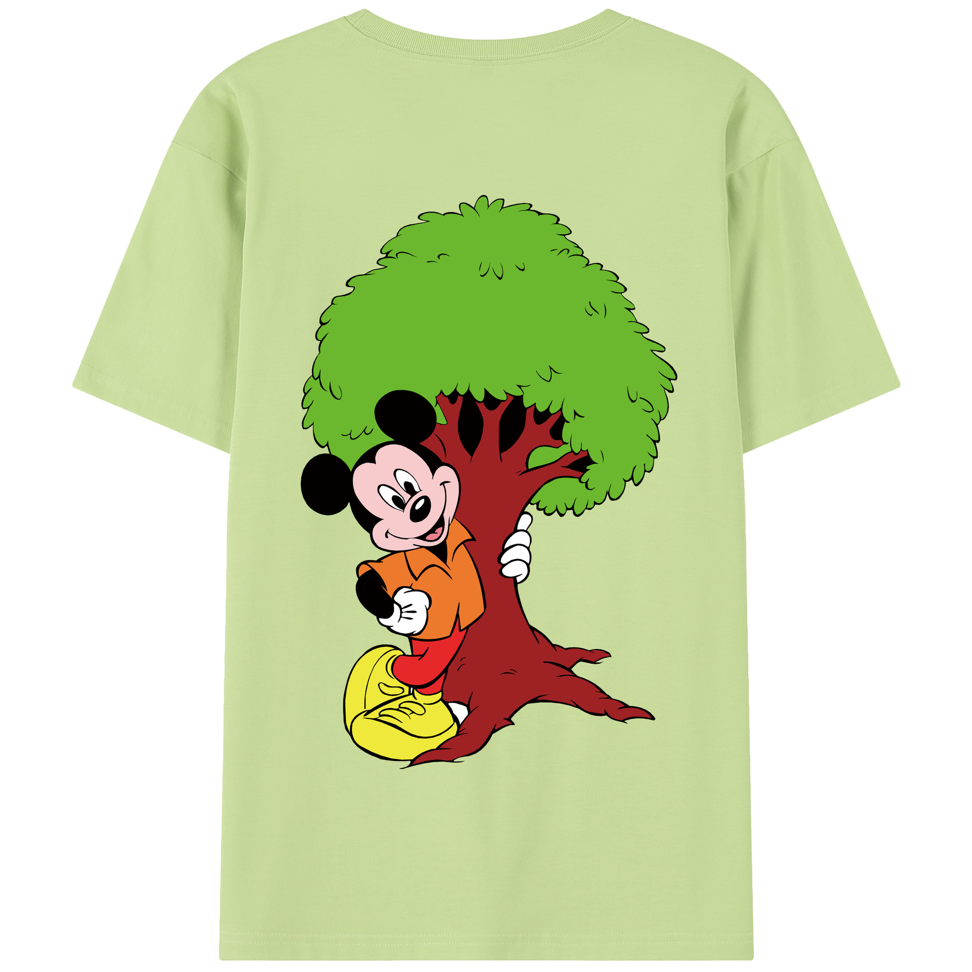 （画像用） ミッキーマウス Mickey Mouse 綿100％半袖Tシャツ（背面プリント）